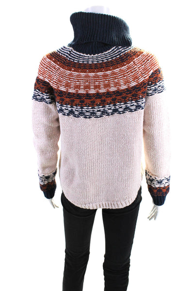 Madewell Womens Wool Thick Knit Long Sleeve Turtleneck Sweater Multicolor Size M