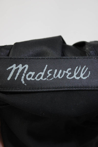 Madewell Women's Midrise Zip Pockets Skinny Coated Denim Pant Black Size 25