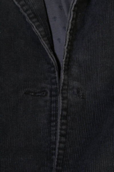 Mavi Womens Corduroy Button Closure Jacket Gray Cotton Size Medium