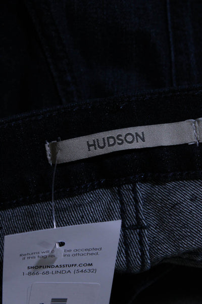 Hudson Womens Zipper Fly High Rise Dark Wash Lana Cuffed Jeans Blue Size 28