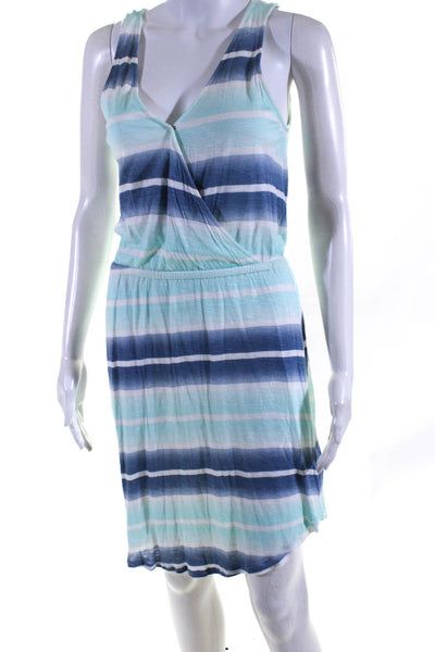 Splendid Women's V-Neck Sleeveless Mini Stripe Dress Size S
