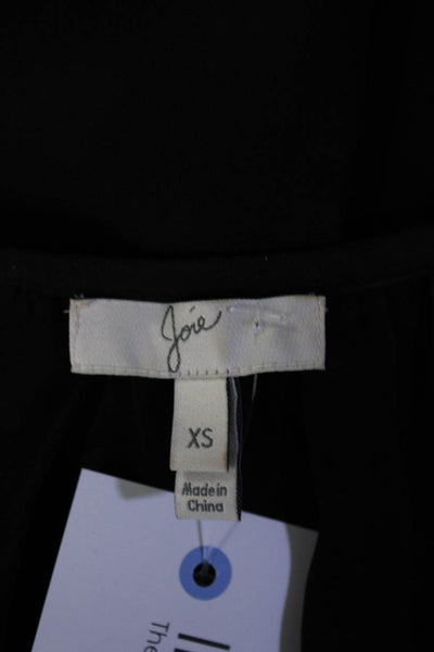 Joie Women's V-Neck Sleeveless Blouse Black Size XS