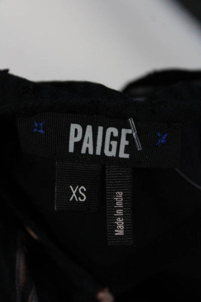 Paige Women's V-Neck Sleeveless Ruffle Drawstring Mini Dress Floral Size XS