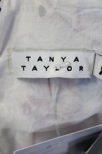 Tanya Taylor Women's V-Neck Sleeveless Ruffle Tiered Mini Dress Floral Size 6