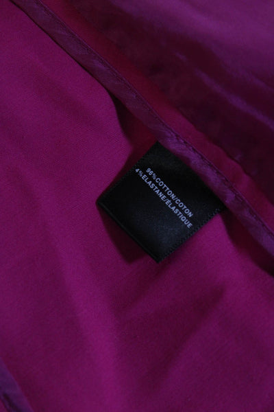 Lafayette 148 New York Women's Collar Long Sleeves Full Zip Jacket Pink Size 4