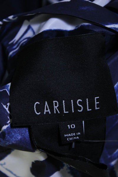 Carlisle Women's Reversible Abstract Print Mid Length Jacket Blue Size 10
