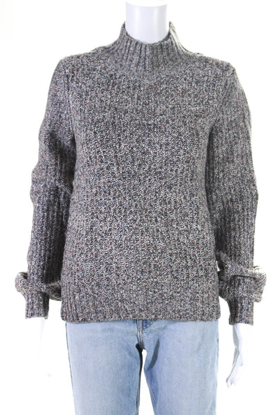 Marled Women's Turtleneck Long Sleeves Knit Sweater Purple Size M