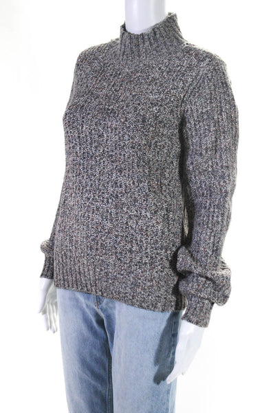 Marled Women's Turtleneck Long Sleeves Knit Sweater Purple Size M