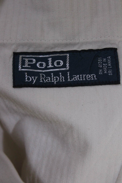 Polo Ralph Lauren Men's Cotton Zip Fly Straight Leg Chino Pants Beige Size 35