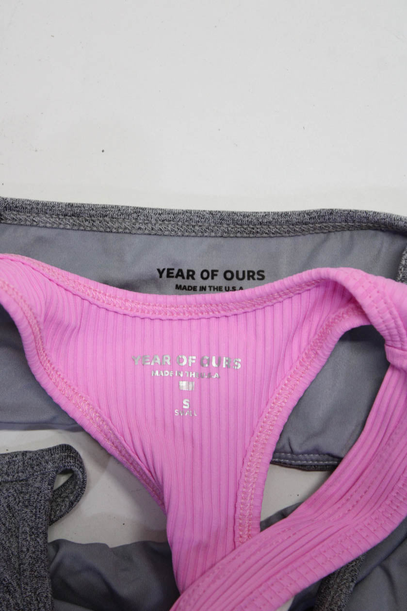 Year Of Ours Womens Scoop Neck Stretch Knit Sports Bras Gray Pink Smal -  Shop Linda's Stuff