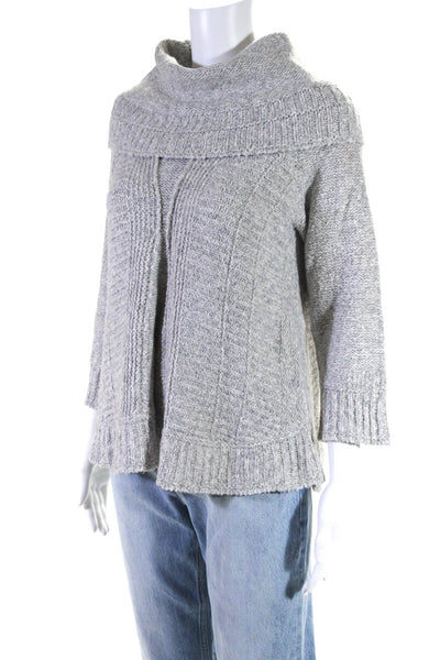Angel Of The North Womens Long Sleeve Pullover Turtleneck Sweater Gray Size M