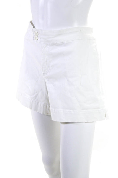 Sanctuary x Anthropologie Womens Cotton Button Closure Shorts Whites Size 29