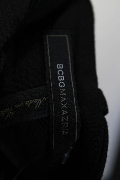 BCBGMAXAZRIA Womens Hook + Bar Closure Mid-Rise Bootcut Pants Black Size 6