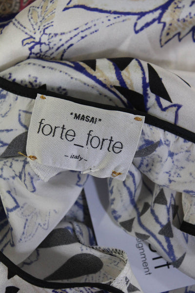 Forte_Forte Women's Scoop Neck Paisley Print Silk Top Multicolor Size 0