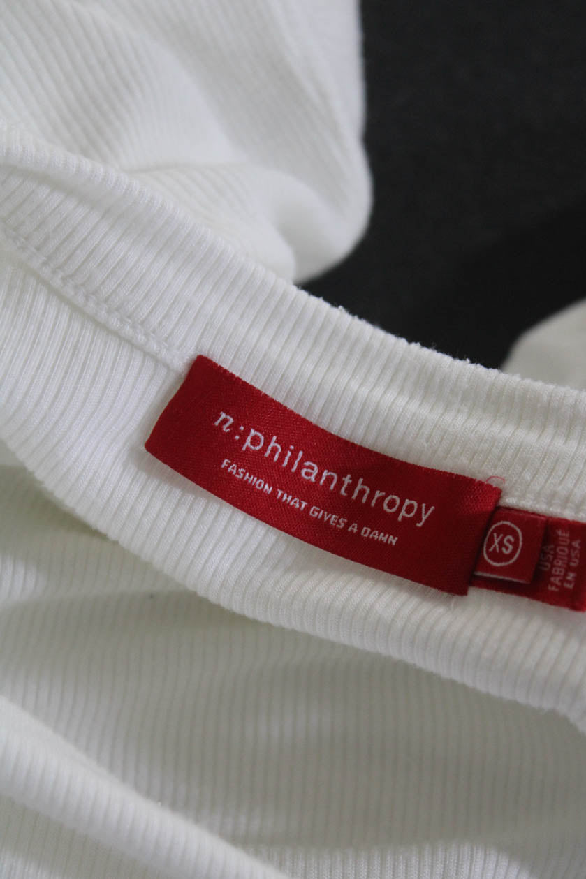 Philanthropy Women's Short Sleeve Ruched Crewneck Tee White Size XS - Shop  Linda's Stuff