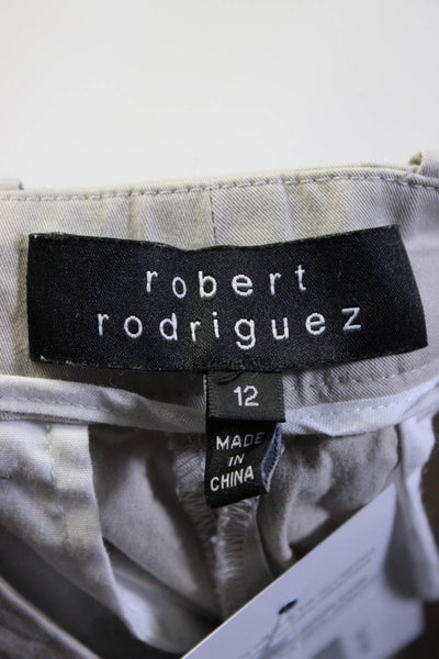 Robert Rodriguez Women's Cotton Wide Leg Chino Pants Beige Size 12