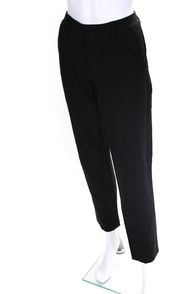 Vince Womens Zip Fly Hook + Bar Closure Mid-Rise Tapered Pants Black Size 4