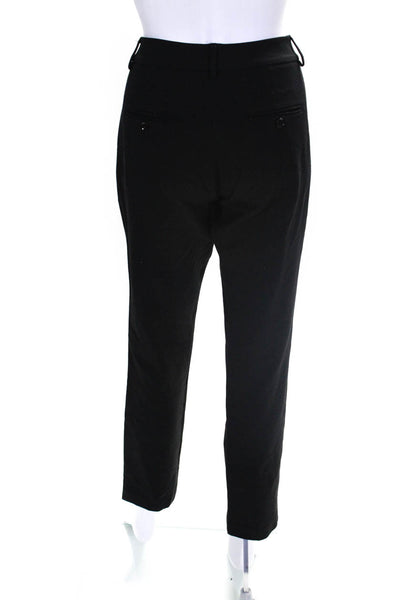 Vince Womens Zip Fly Hook + Bar Closure Mid-Rise Tapered Pants Black Size 4