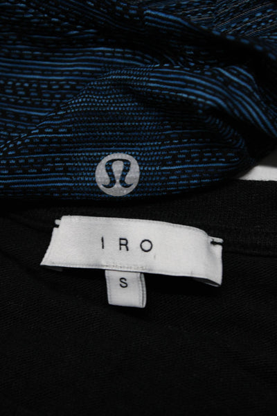 IRO  Lululemon Distressed Short Sleeve Tee Athletic Top Black Size S Lot 2