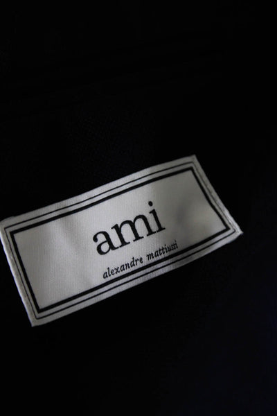 AMI Alexandre Mattiussi Mens Two Button Notched Lapel Blazer Jacket Navy Blue Wo