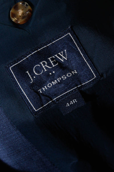 J Crew Mens Two Button Notched Lapel Thompson Blazer Jacket Blue Wool Size 44R