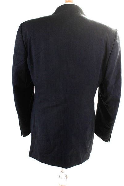 Canali Mens Two Button Notched Lapel Blazer Jacket Gray Wool Size IT 50