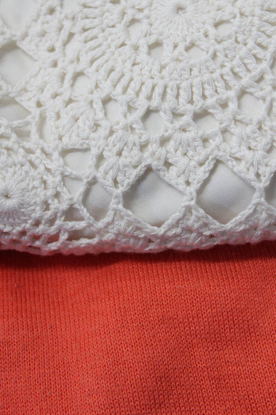 Lauren Ralph Lauren Crisca Women's Lined Crochet Blouse White Size XL 42, Lot 2