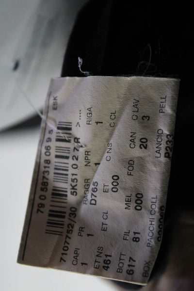 Polo Ralph Lauren Mens Cuffed Flat Front Dress Pants Gray Wool Size 36