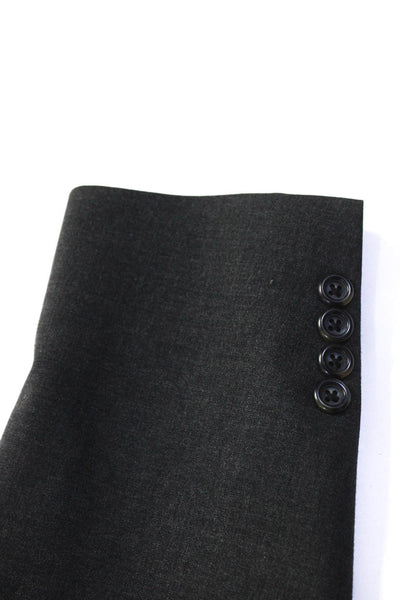 Merona Mens Dark Gray Wool Two Button Long Sleeve Blazer Jacket Size 42L