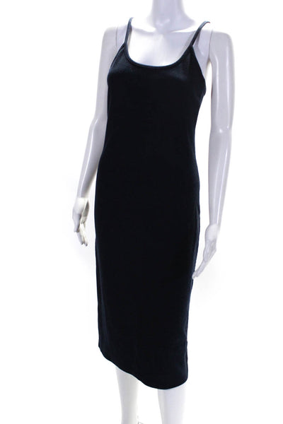 Rollas Womens Spaghetti Strap Scoop Neck Sheath Dress Navy Blue Size Large