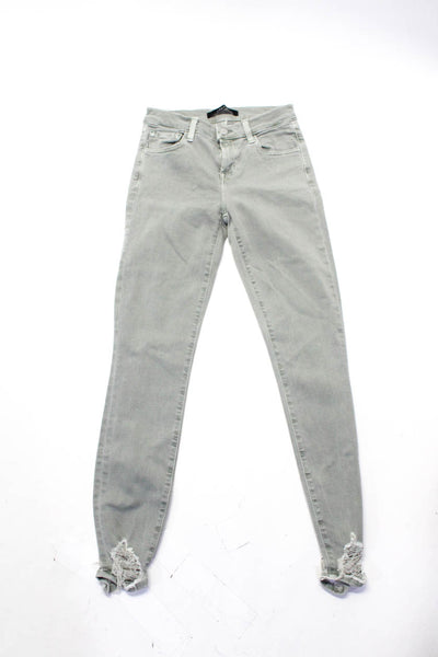 J Brand Frame Denim Women's Skinny Jeans Green Blue Size 23 24 Lot 2