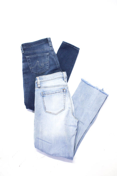 Blank NYC AG Adriano Goldschmied Women's Zip Fly Denim Jeans Blue Size 24 Lot 2