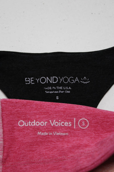 Outdoor Voices Beyond Yoga Womens Sleeveless Cropped Tops Pink Size S Lot 2