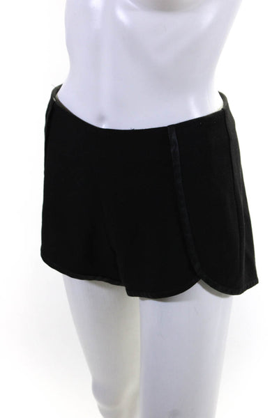 Bec & Bridge Women's Flat Front Wool Casual Shorts Black Size 2