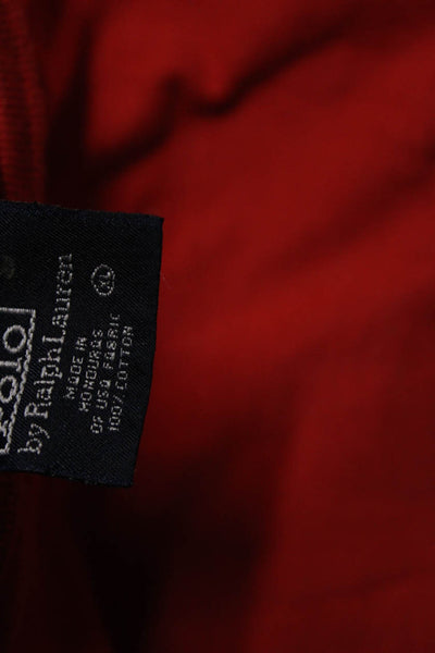 Polo Ralph Lauren Mens Sweater Long Sleeve T Shirt Red Gray Size XL Lot 2