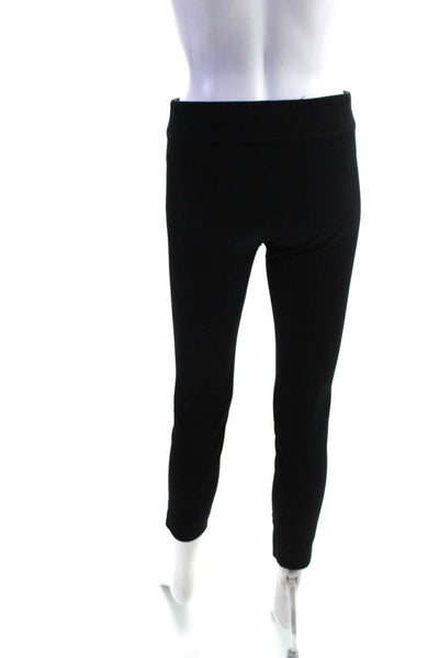 Helmut Lang Womens Cotton Mid Rise Pull On Tapered Pants Black Size Small