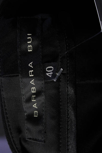 Barbara Bui Womens Mid Rise Bootcut Zip Up Dress Pants Trousers Black Size 40