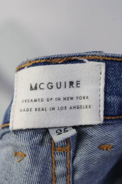 McGuire Women's Acid Wash Tie Dye Skinny Jeans Blue Size 25