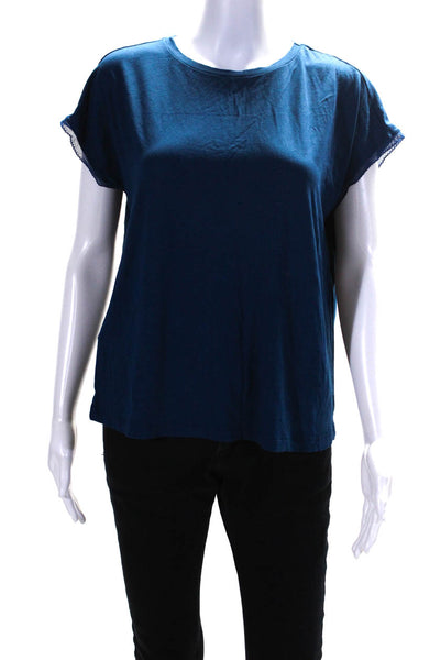 Simone Perele Women's Short Sleeve Crewneck T-Shirt Blue Size S