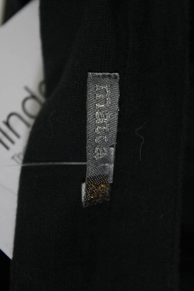 Matta Women's 3/4 Sleeve Button Up Embellished Tunic Blouse Black Size S