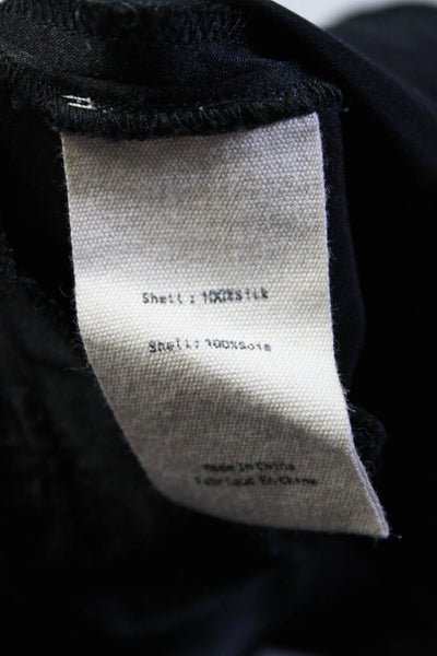 L'Agence Women's Skinny Ankle Roxy Paperbag Silk Cargo Pants Black Size 0