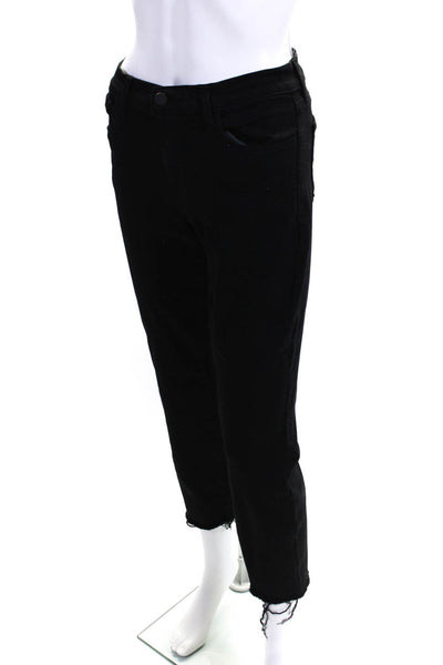 L'Agence Women's High Rise Crop Slim Fit Jeans Black Size 25