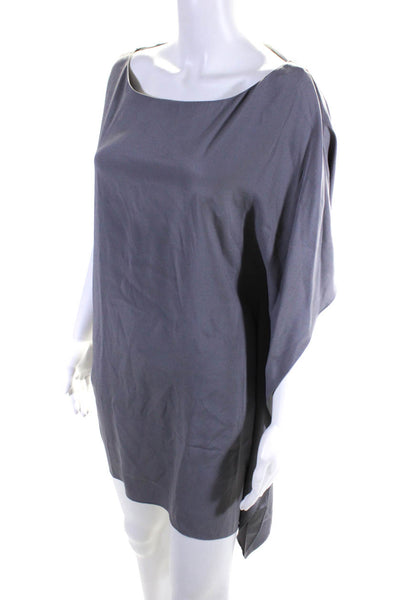 Ramy Brook Women's Silk One Shoulder Mini Dress Gray Size XS