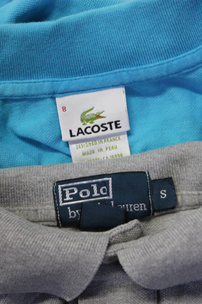 Polo Ralph Lauren Lacoste Mens Cotton Buttoned Collared Tops Gray Size S 8 Lot 2