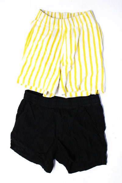 Zara Womens Shorts Yellow Black Size Small Large Lot 2