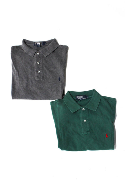 Polo Ralph Lauren Men's Short Sleeves Polo Shirt Gray Size L Lot 2