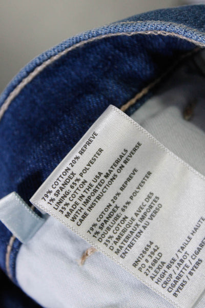 L'Agence Womens Denim High-Rise Straight Leg Medium Wash Jeans Blue Size 26