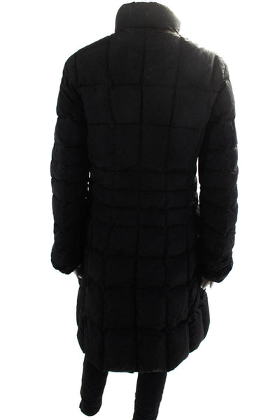 Moncler Womens Mock Neck Full Zipper Puffer Coat Black Size 3