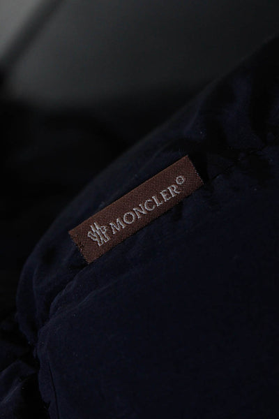 Moncler Womens Mock Neck Full Zipper Puffer Coat Black Size 3