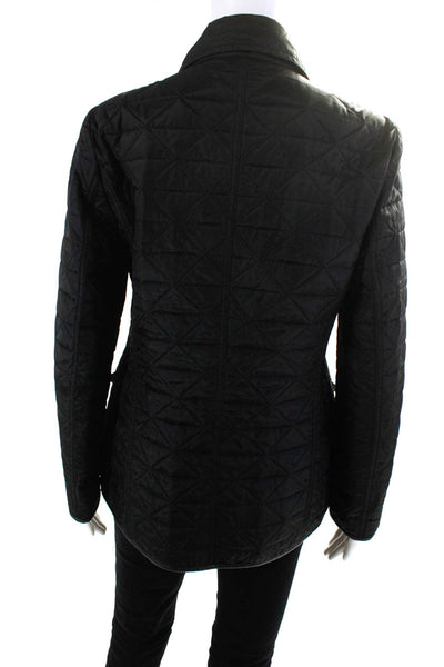 BASLER Womens Quilted Texture Button Down Jacket Black Size EUR 38